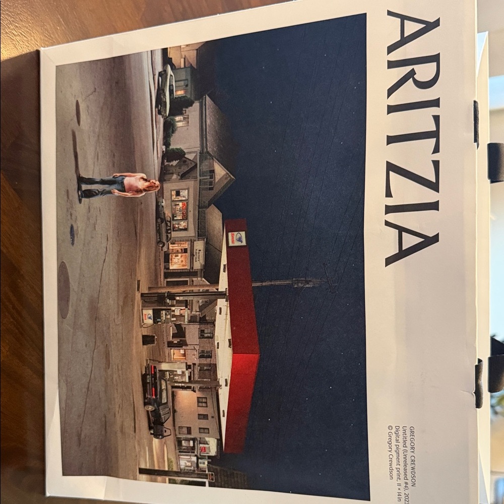 Aritzia Art Print - Navy Sky with Red Canopy